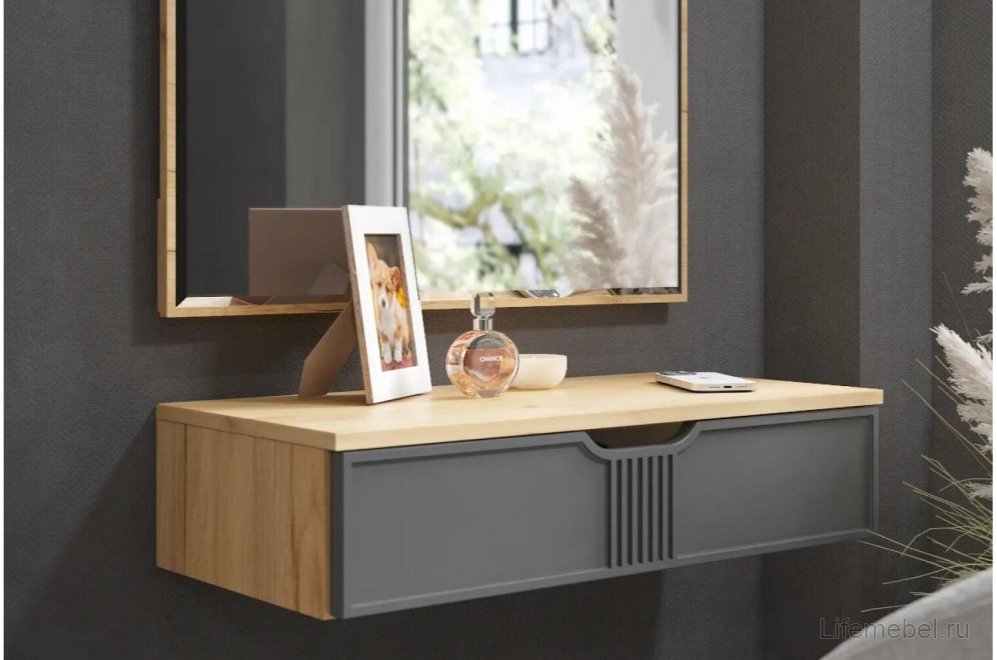 Туалетный столик ЭЛ-22 ЭЛ-24 дуб крафт золотой / графит