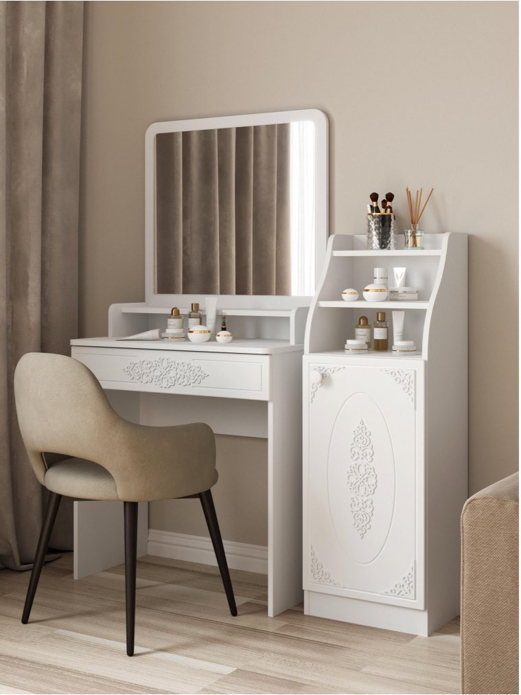 Туалетный столик Ассоль АС-6401 белое дерево