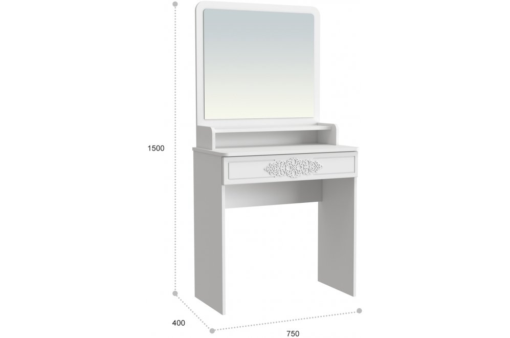 Туалетный столик Ассоль АС-6401 белое дерево