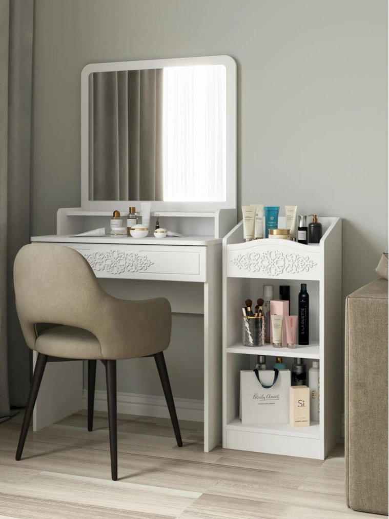 Туалетный столик Ассоль АС-6601 белое дерево