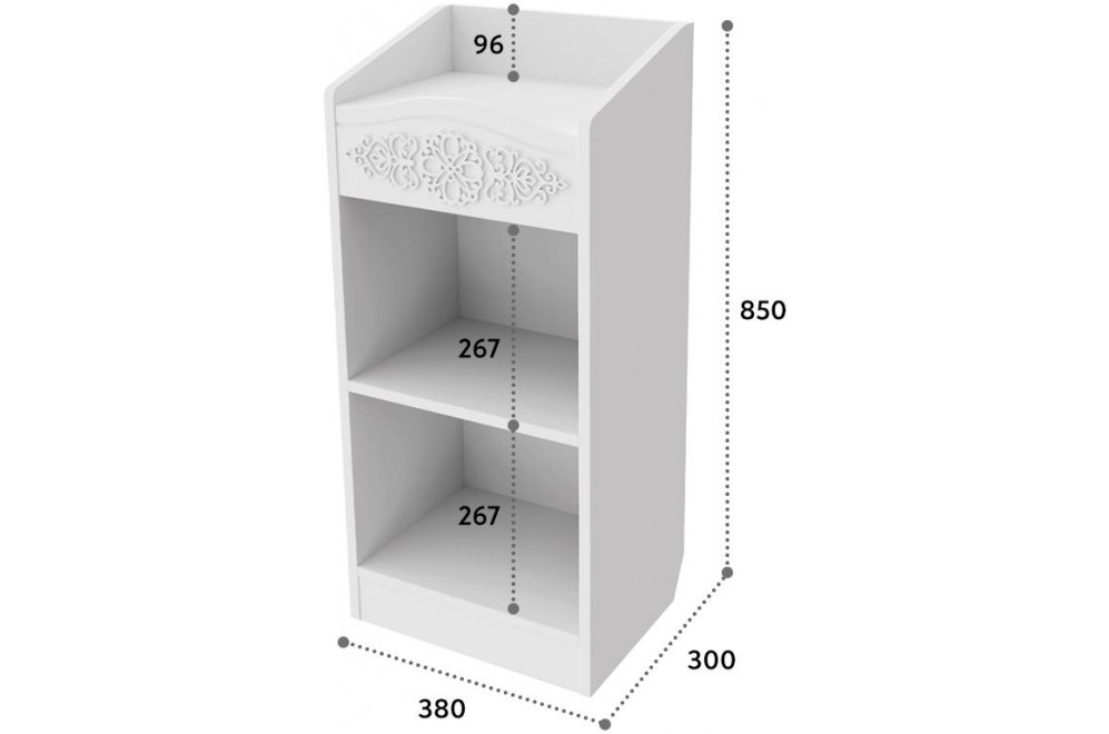 Туалетный столик Ассоль АС-6601 белое дерево
