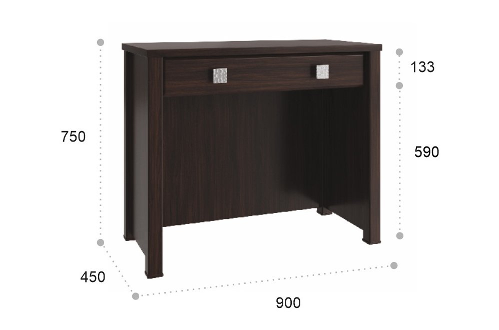 Туалетный столик Изабель ИЗ-40К орех темный