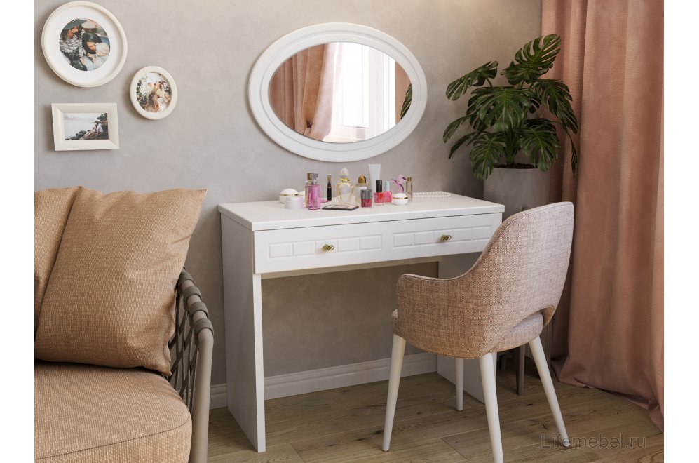 Туалетный столик Монблан МБ-73К белое дерево