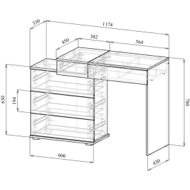 Туалетный столик Нуар-6