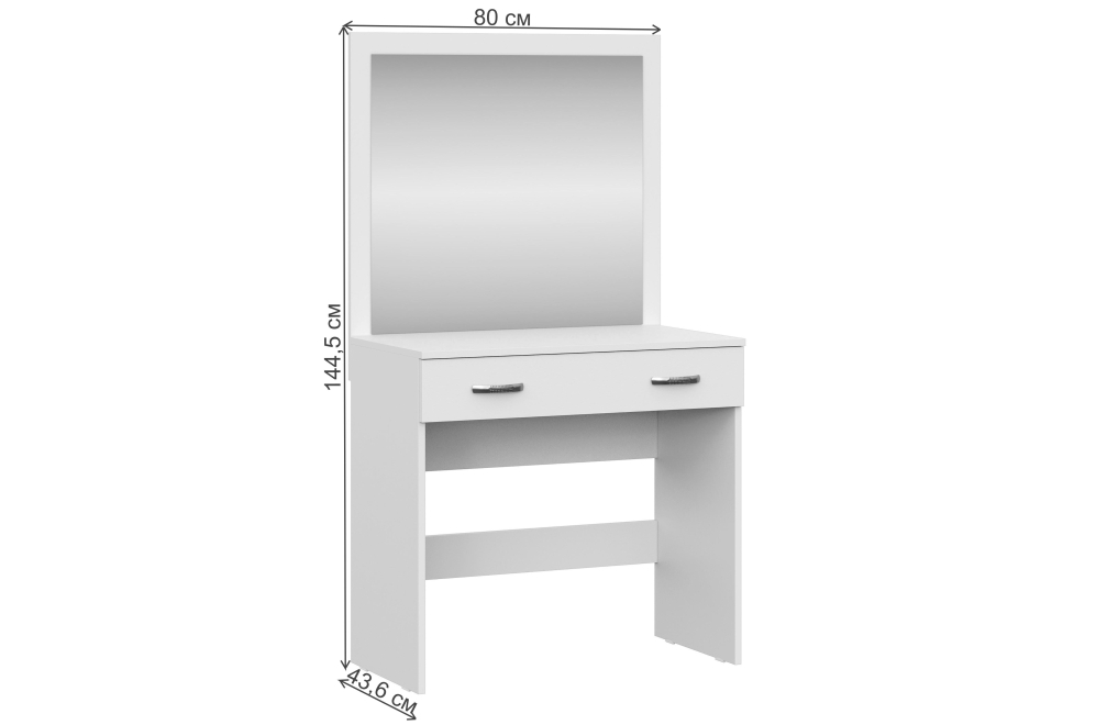 Туалетный столик Ронда СТ-01 белое дерево / белое дерево