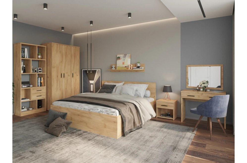 Туалетный столик Виктория ВИ-51 дуб крафт золотой