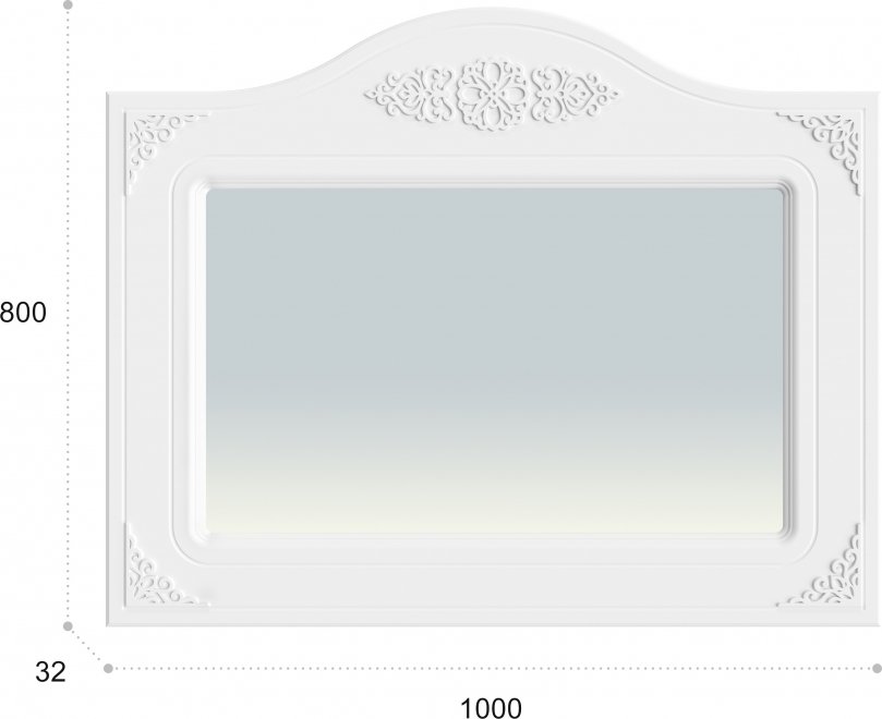 Зеркало Ассоль АС-8 белое дерево