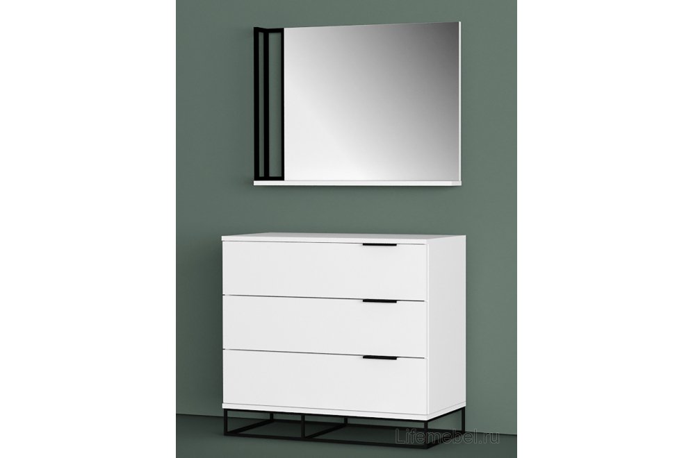 Зеркало City 80 белое