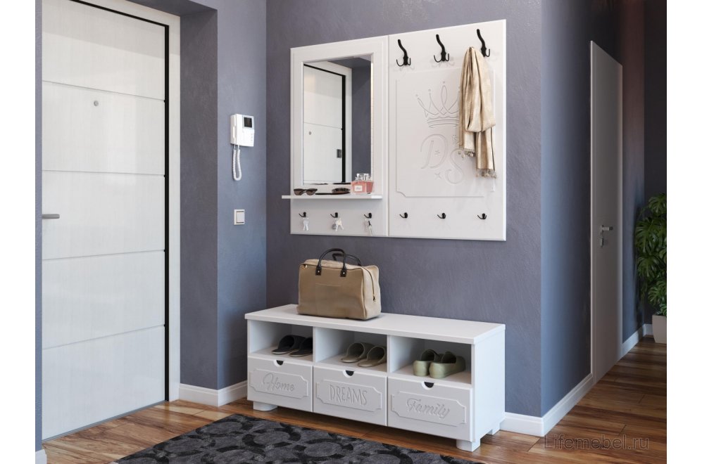 Зеркало ДримСтар ДС-41 белое дерево