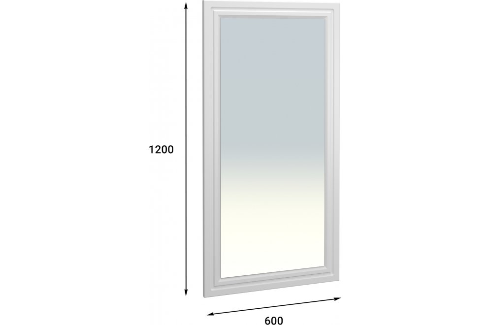 Зеркало Монблан МБ-40 белое дерево