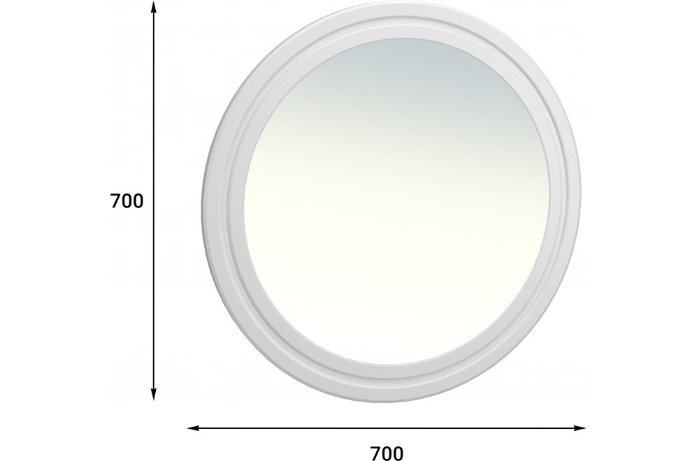 Зеркало Монблан МБ-42 белое дерево
