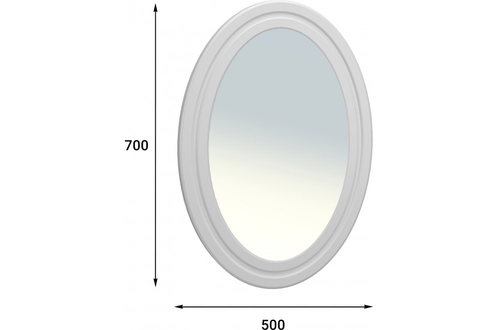 Зеркало Монблан МБ-43 белое дерево