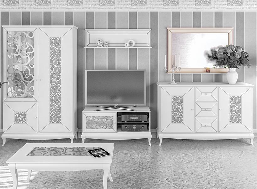 Зеркало навесное Гармония МН-120-08 крем / патина