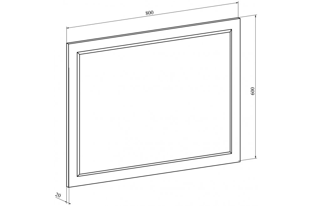 Зеркало Виктория ВИ-18 дуб крафт золотой