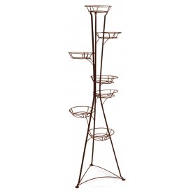 Цветочница Колонна семигоршковая медный антик 