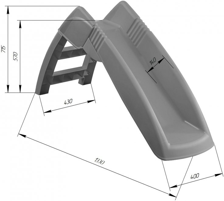 Горка Kids 608 красный / голубой