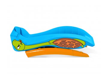 Пластиковая горка для детей Sheffilton KIDS Черепаха голубой/оранжевый