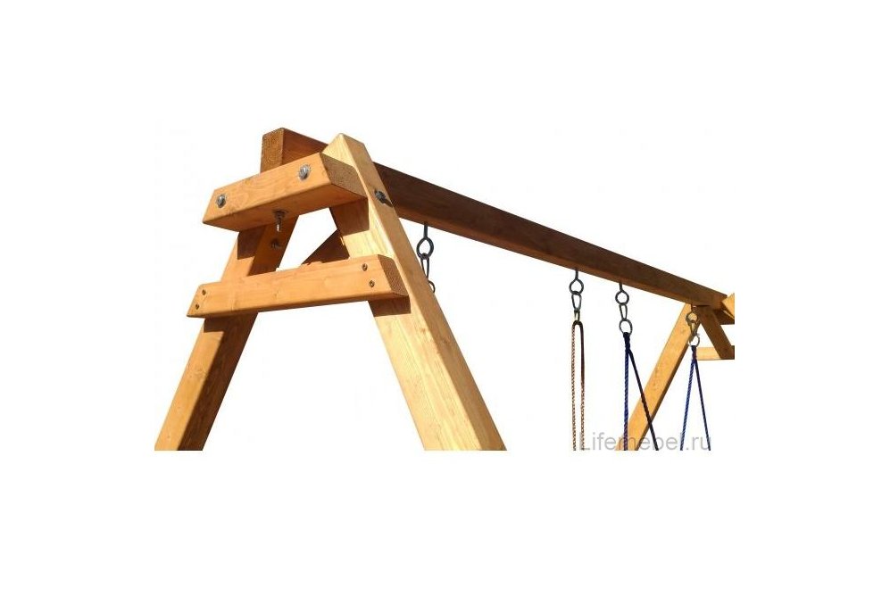 Качели детские деревянные подвесные Антилопа двойные