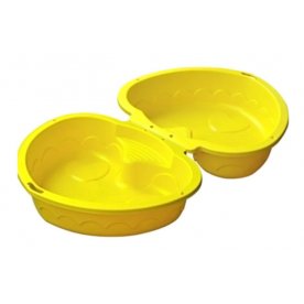 Детская песочница-бассейн Сердечко х2 желтая
