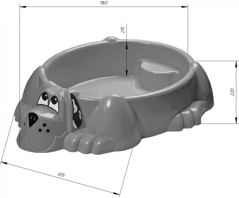 Песочница Sheffilton Kids Собачка 373 голубой