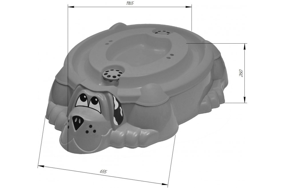 Песочница Sheffilton Kids Собачка 432 красный / желтый