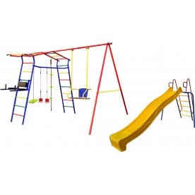 Детская площадка ДСК Игромания-3 Пресс дачный с горкой КМС-423