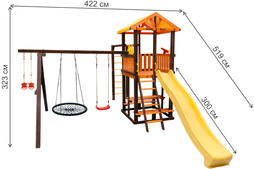 Детская площадка Bari-6 паутина качели