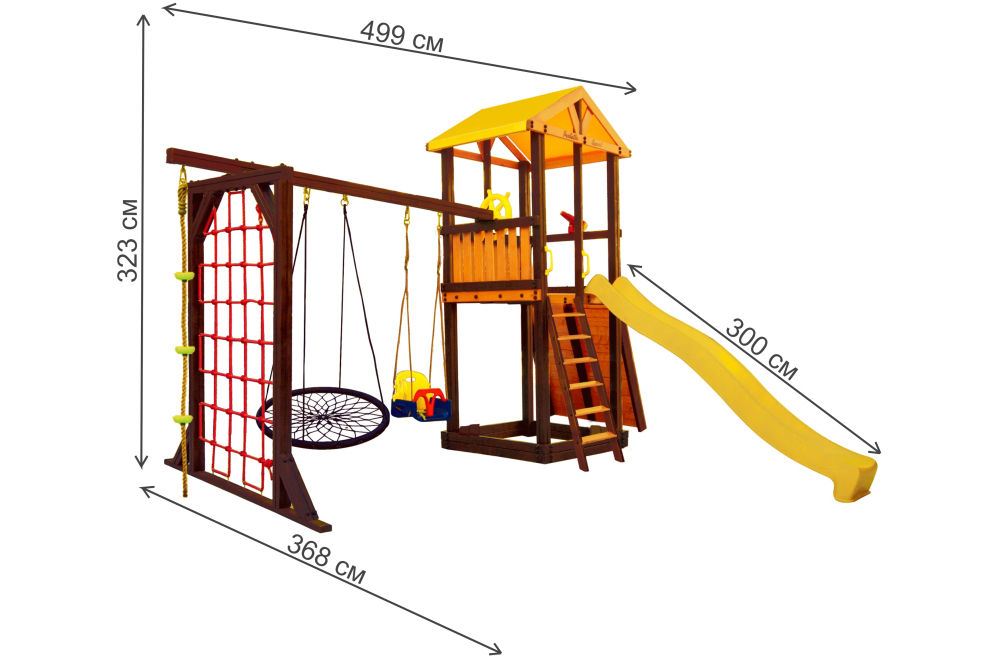 Детская площадка Pitigliano-11 паутина качели