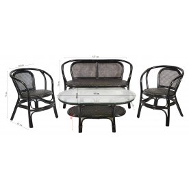 Комплект для отдыха Dakota 3+1 венге