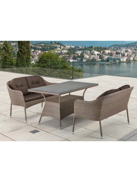 Комплект для отдыха из ротанга T198B/S54B-W56 light brown