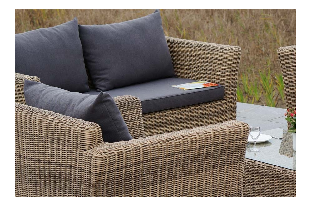 Комплект для отдыха из ротанга Пакора Дабл соломенный