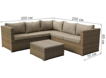 Комплект для отдыха из ротанга YR825B