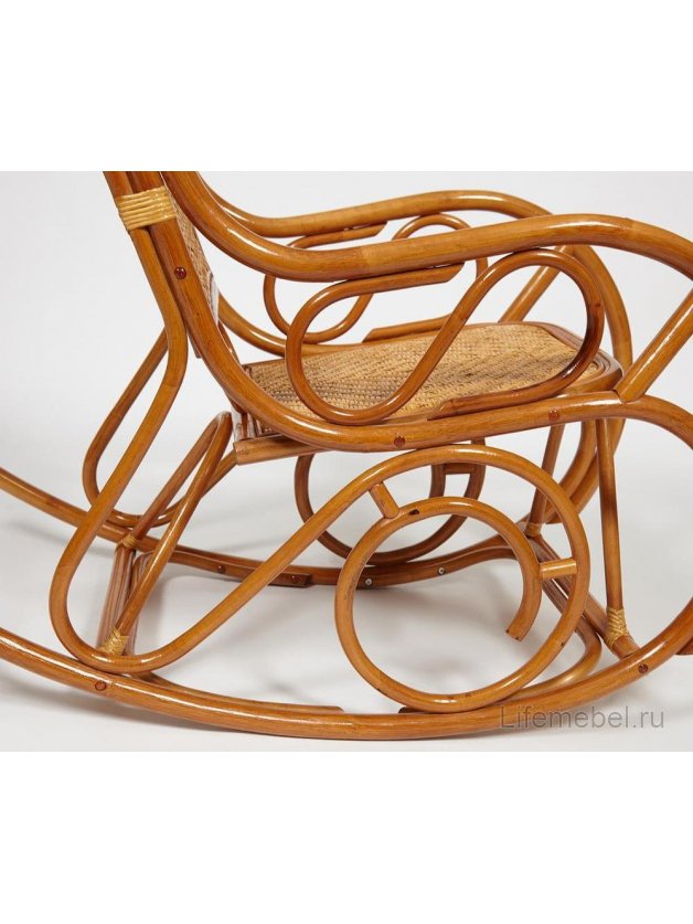 Кресло-качалка Milano/Милано ротанг коньяк