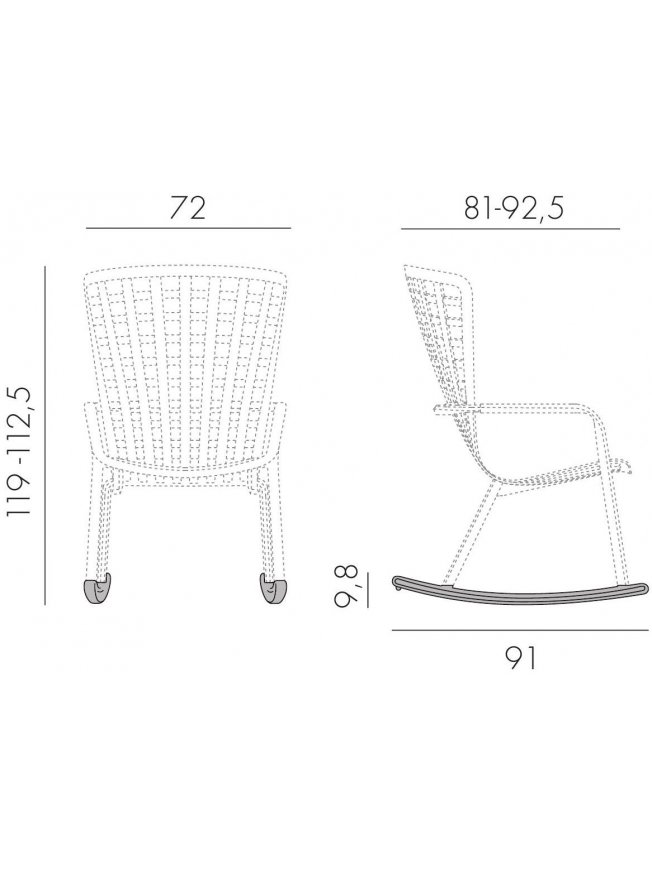 Кресло-качалка 003/4030053/4029853/3630001152 бежевый / табак