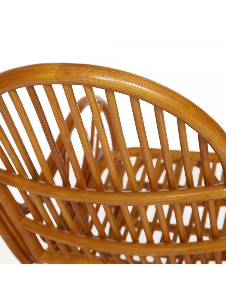 Кресло-качалка Vienna ротанг top quality cognac без подушки