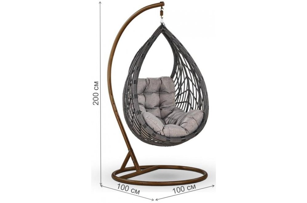 Подвесное кресло N886-W72 dark grey