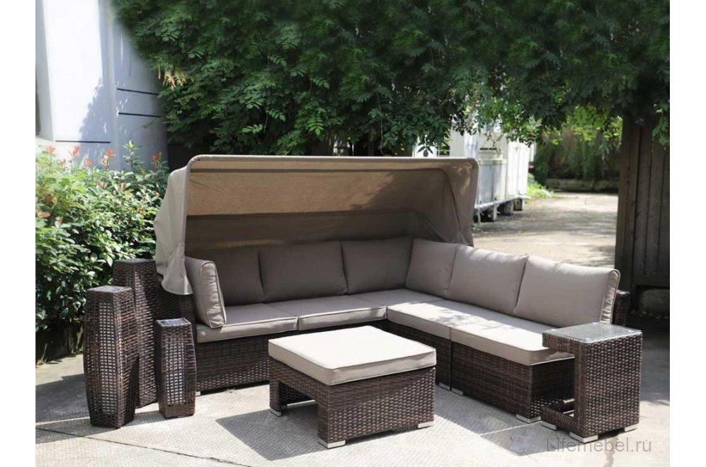 Комплект для отдыха из ротанга AFM-320B brown