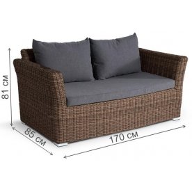 Диван из ротанга Пакора