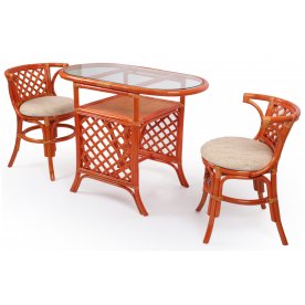 Комплект Breakfast с подушками коньяк