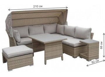 Комплект для отдыха из ротанга AFM-320-T320
