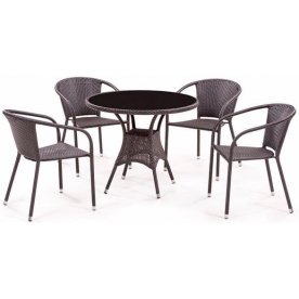 Комплект мебели "стол T-197A и 4 кресла Y-137C"