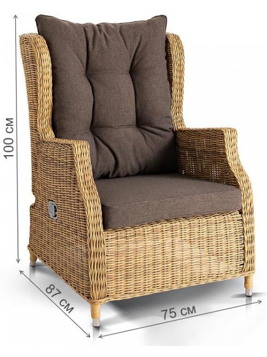 Кресло из ротанга Энигма соломенное