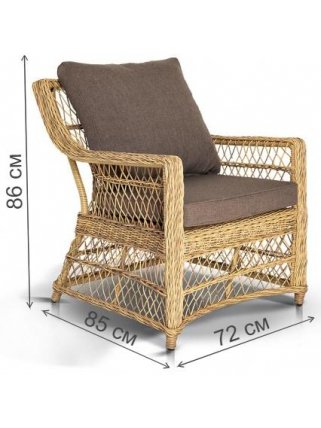 Кресло из ротанга Гранд Тали соломенное