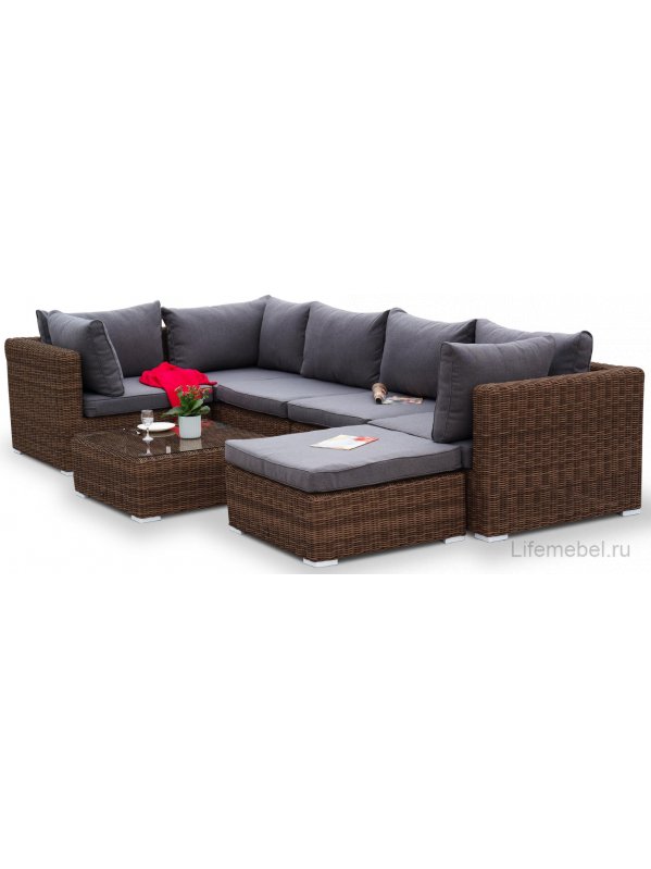 Кресло из ротанга Кайлаш коричневый