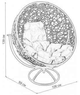 Кресло из ротанга Круг