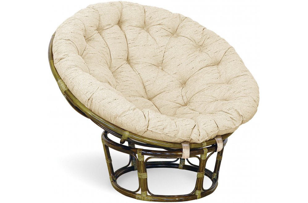 Кресло из ротанга Papasan Calamus Rotan 23/01 с подушкой олива — купить ...