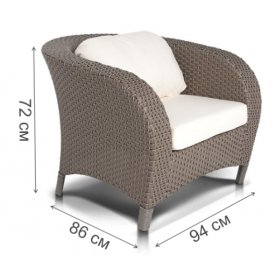 Кресло Самбар с белыми подушками