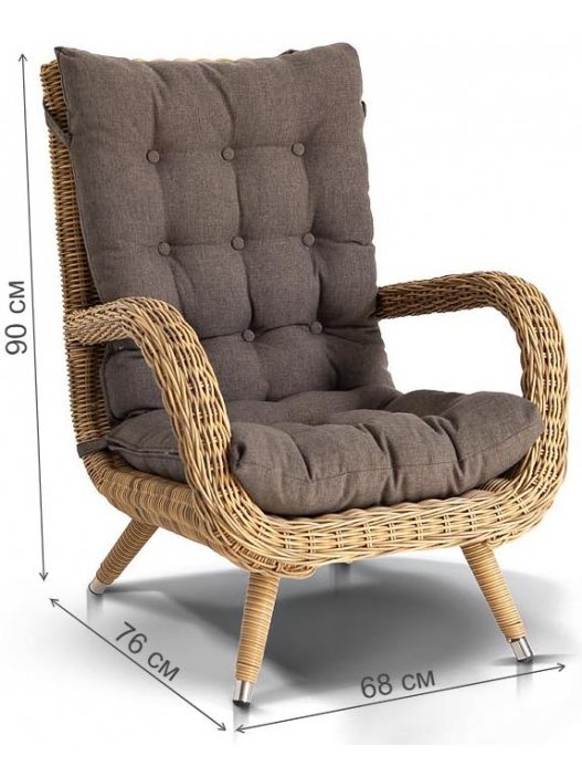 Кресло из ротанга Штефа соломенное