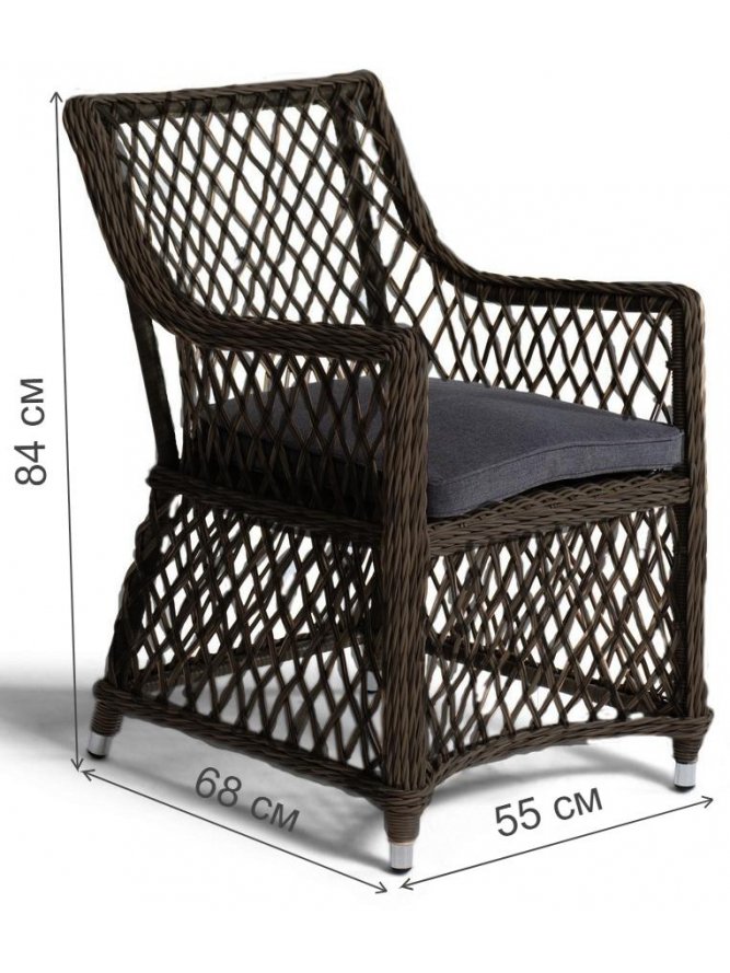 Кресло из ротанга Тали коричневый