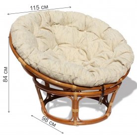 Кресло Papasan 23/01 коньяк